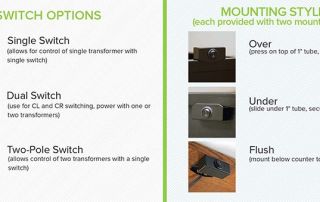 lighting switch mounting styles and switch options